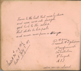 photo: page from minnie hall's autograph book