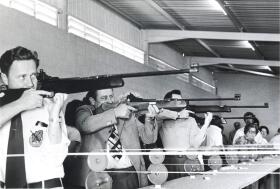 photo: indoor rifle shooting at club germania