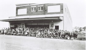photo: large group of local people outside the star theatre cardiff