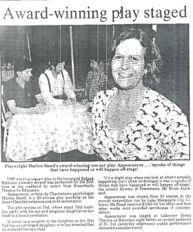 photo: roland robinson literary award. article from newcastle herald, 11th october, 1993l