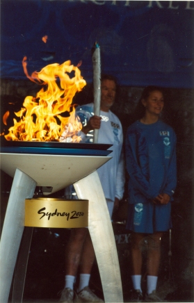 photo: the olympic torch cauldron at speers point park