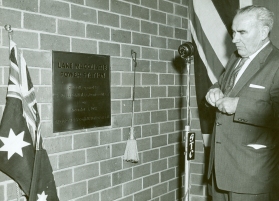 photo: premier j.j. cahill, lake macquarie power station opening, wangi, 7 november 1958