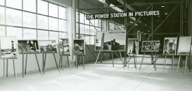 photo: photographic display at opening of wangi power station 1958