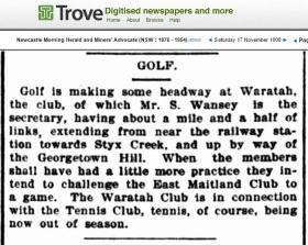 photo: waratah golf club,1900
