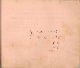 photo: shorthand entry from minnie hall's autograph book