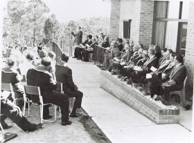 photo: opening community hall hawkins village