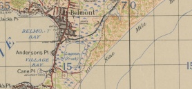 photo: excerpt of cartographic map 1942 including belmont lagoon
