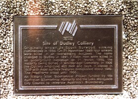 photo: dudley mine bicentennial memorial plaque